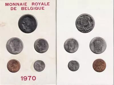 Belgium Set of 5 coins - 1970 - french version - UNC