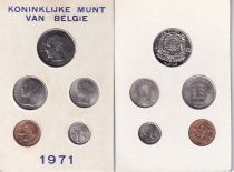 Belgium Set of 5 coins - 1971 - flemish version - UNC