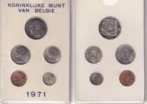 Belgium Set of 5 coins - 1971 - flemish version - UNC