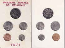 Belgium Set of 5 coins - 1971 - french version - UNC