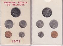 Belgium Set of 5 coins - 1971 - french version - UNC