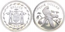 Belize 1 Dollar - Scarlet Macaw - 1974 - Silver Proof