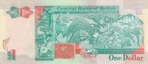 Belize 1 Dollar Elizabeth II - Fonds marins - 1990