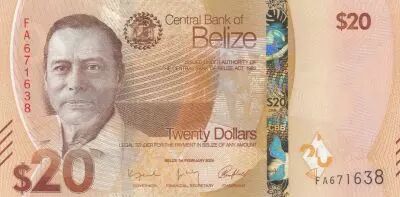 Belize 10 Dollars Philip Goldson - h�ron vert - 2025 - S�rie FA