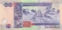 Belize 2 Dollars Elizabeth II - Maya Ruins - 2014 - Serial DM