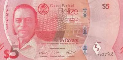 Belize 2 Dollars Philip Goldson- Cascade Antelope - 2025 - Serial A.296