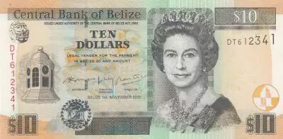 Belize 20 Dollars - Elizabeth II - Fauna - 01-11-2020 - Serial DT