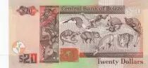 Belize 20 Dollars, Elizabeth II - Fauna - 2020