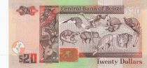 Belize 20 Dollars, Elizabeth II - Fauna - 2020