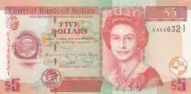 Belize 5 Dollars - Elizabeth II - C. Colombus - Map - 01-05-2020 - Serial EA