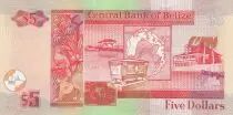 Belize 5 Dollars - Elizabeth II - C. Colombus - Map - 01-05-2020 - Serial EA