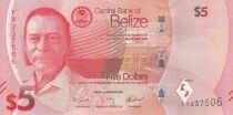 Belize 5 Dollars - George Cadle Price - Belize City - 2025 - Série FA