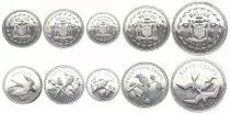 Belize Set of 5 coins - 1 cent to 50 cents - 1974 - Proof
