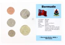 Bermudes Blister 5 monnaies BERMUDES (1 cent à 1 dollar)