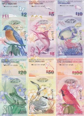 Bermudes CS.3 187 Dollars, Série 6 billets animaux et paysage - 2009