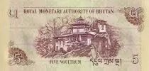 Bhoutan 5 Ngultrum - Phoenix - Palais Taktsang - 2015 - Série J