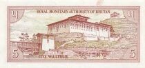 Bhutan 5 Ngultrum - ND (1985-92) - Replacement - P.14a
