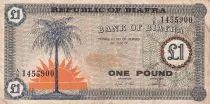 Biafra 1 Pound - Palmier  - 1967 - Série AB - P.2