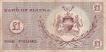 Biafra 1 Pound - Palmier  - 1967 - Série AB - P.2