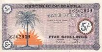 Biafra 5 Shillings -  Palm tree - Young girls - ND (1967) - P.1