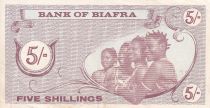 Biafra 5 Shillings -  Palm tree - Young girls - ND (1967) - P.1