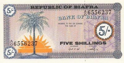 Biafra 5 Shillings - ND (1967) - P.1