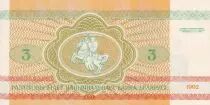 Bielorussia 3 Rubles - Marmot - 1992 - UNC - P.2
