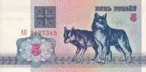 Bielorussia 5 Rubles - Wolf - 1992 - UNC - P.3