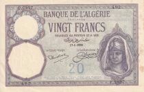 Billet Algerien 20 francs 1929