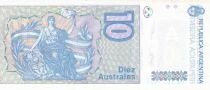 Billet Argentina 10 australes Jos&eacute; de San Martin, G&eacute;n&eacute;ral argentin 1987-1989
