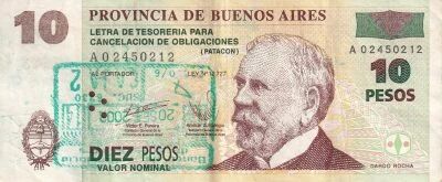 Billet Argentina 10 pesos 2002