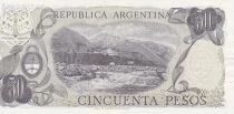 Billet Argentina 50 pesos Jos&eacute; de San Martin, G&eacute;n&eacute;ral argentin 1977