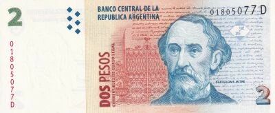 Billet Argentinien 2 peso 2001-2002