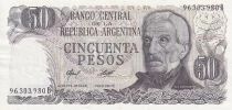 Billet Argentinien 50 pesos Jos&eacute; de San Martin, G&eacute;n&eacute;ral argentin 1977