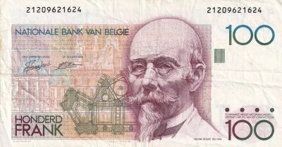 Billet B�lgica 100 francs 1989-1992