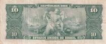 Billet Brasil 10 cruzeiros Pr&eacute;sident Get&uacute;lio Dorneles Vargas 1961-1963