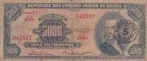 Billet Brasile 5000 cruzeiro 1966