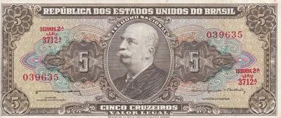 Billet Brazil 5 cruzeiros 1962