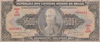 Billet Brazil 500 cruzeiro Jean VI du Portugal 1943