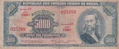 Billet Brazil 5000 cruzeiro 1963-1964