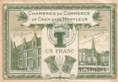 Billet Calvados 1 franc 1915-1920