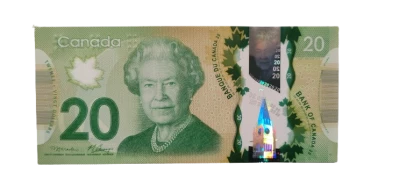 Billet Canada 20 dollars Elisabeth II, Reine d\'Angleterre et du Commonwealth 2012