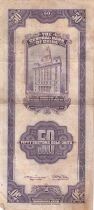 Billet China 50 customs gold units Sun Yat-Sen, homme politique chinois 1930