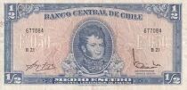 Billet Cile 0.50 escudo Bernardo O&acute;Higgins G&eacute;n&eacute;ral, P&egrave;re de la Patrie Chilienne 1964-1967