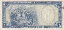 Billet Cile 0.50 escudo Bernardo O&acute;Higgins G&eacute;n&eacute;ral, P&egrave;re de la Patrie Chilienne 1964-1967