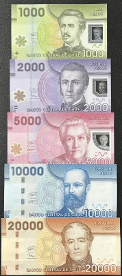 Billet Cile pesos 2014 - 2025