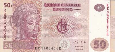 Billet Congo (RDC) 50 francs 2013