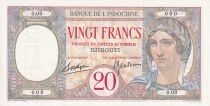 Billet Dschibuti 20 francs 1928-1938