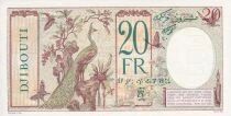 Billet Dschibuti 20 francs 1928-1938