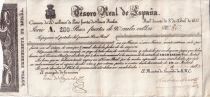 Billet Espa&ntilde;a 200 pesos fuertes 1837